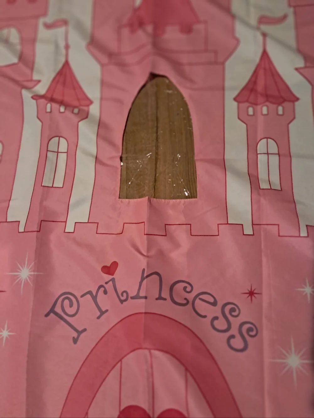 Pink Princess Castle Play Tent Shower Curtain
